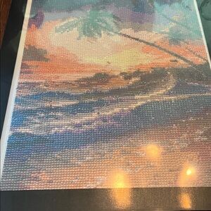 Tropical Sunset Diamond Painting done by me
